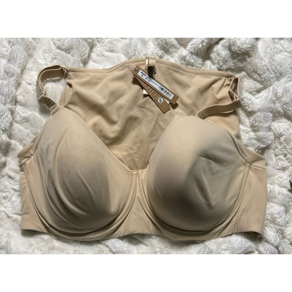 NWT SKIMS FITS EVERYBODY FULL COVERAGE BACK SMOOTHER BRA SAND - 44DD - Picture 1 of 5